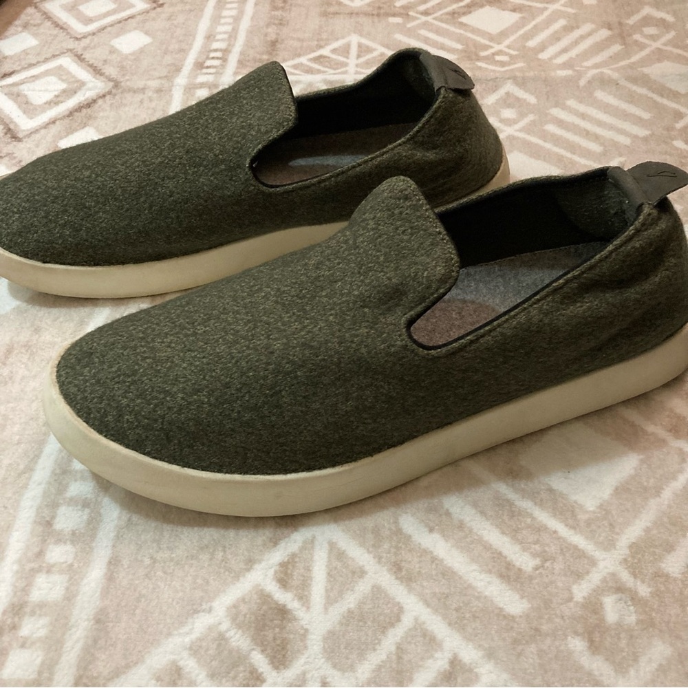 Allbirds Men's Merino Wool Forest Green Slip-On Soft Comfort Lounger Sz 10